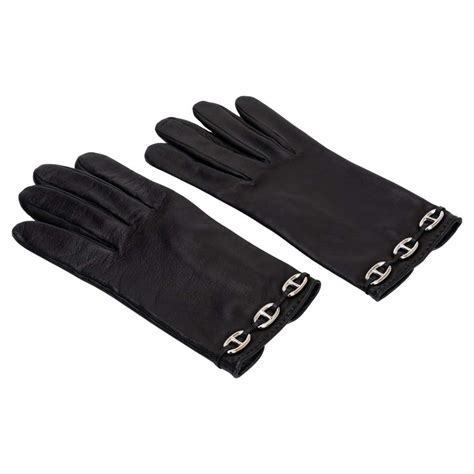 vintage hermes gloves with chain|hermes driving gloves.